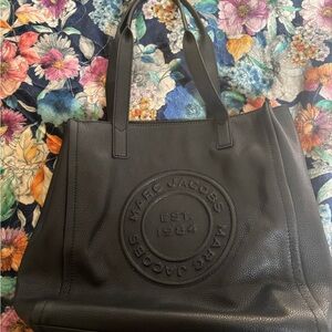 Marc Jacobs Black Pebbled Leather Tote
